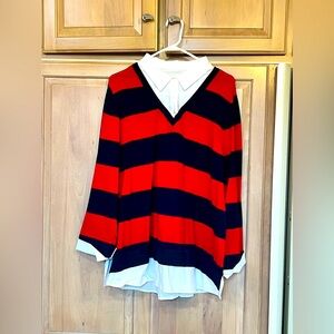 CLASSIC TOMMY HILFIGER 2in1 TUNIC RUGBY PLUS SIZE 2X